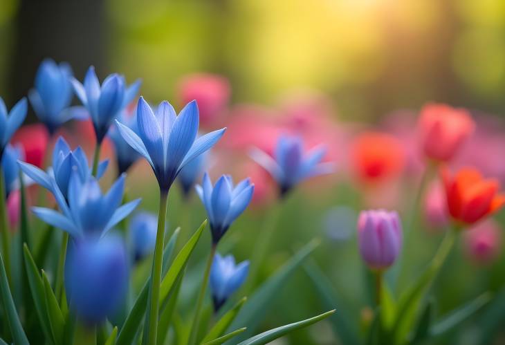 Springtime Bliss Blue Flowers Blooming